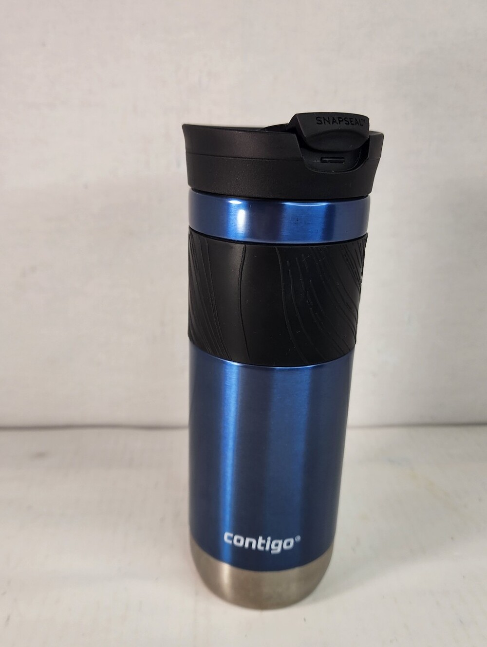 Contigo SNAPSEAL Insulated Stainless Steel Travel Mug w/ Grip, 20 oz, Blue Corn